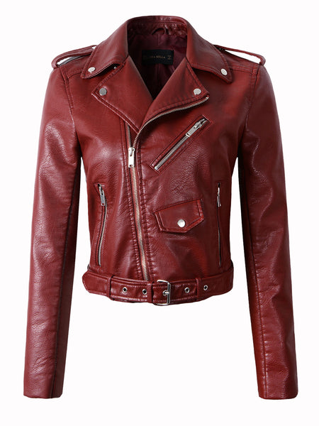 Slim Motorcycle  PU Leather Jackets