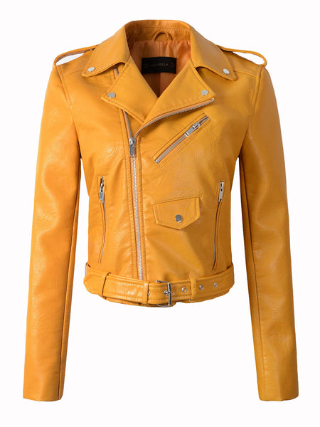 Slim Motorcycle  PU Leather Jackets