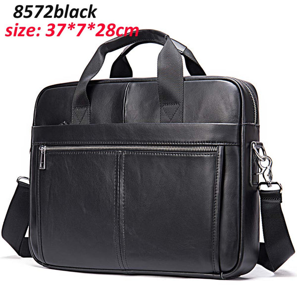 WESTAL Men's Briefcases Genuine Leather Lawyer/office  Laptop Leather Briefcases Bag for Documents