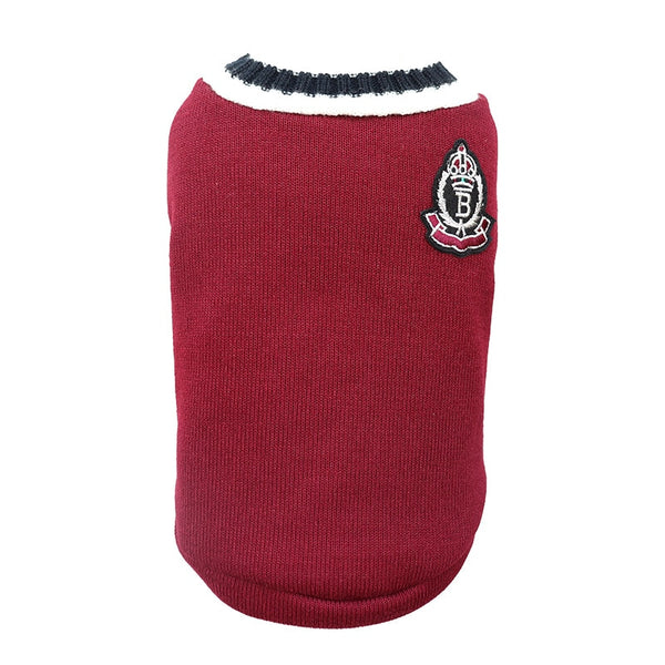 College Style Pet Sweater Winter Warm Dog Clothes for Small Medium Dogs Puppy Cat Chihuahua French Bulldog Yorkie Coat