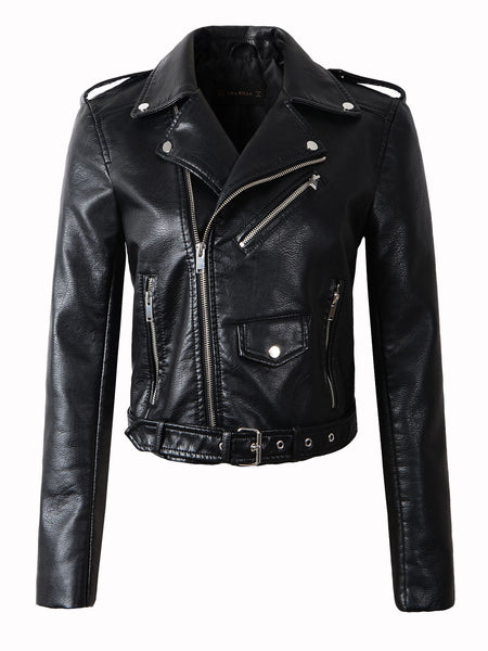 Slim Motorcycle  PU Leather Jackets