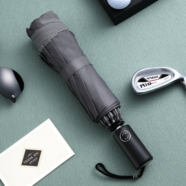 Automatic Umbrella Reverse Folding Business Umbrella With Reflective Strips For Men Women Windproof