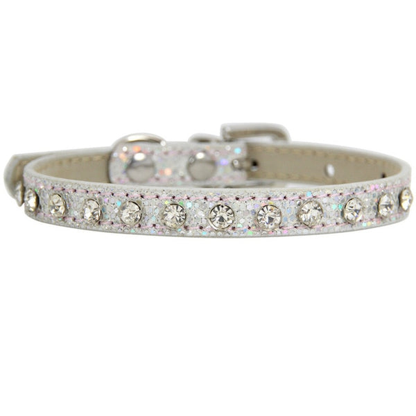 FABULOUSE SALE Super Shining Diamond Rhinestone Cat Puppy Leather Strap Collar