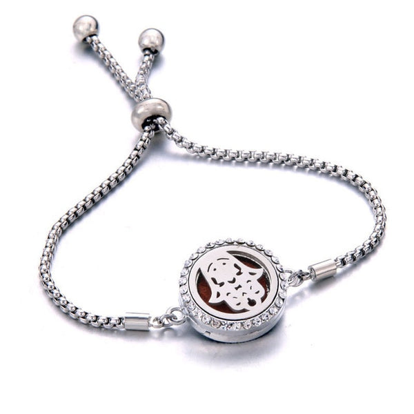 Essential Oil Diffuser Aromatherapy Bracelet Tree of Life Stainless Steel