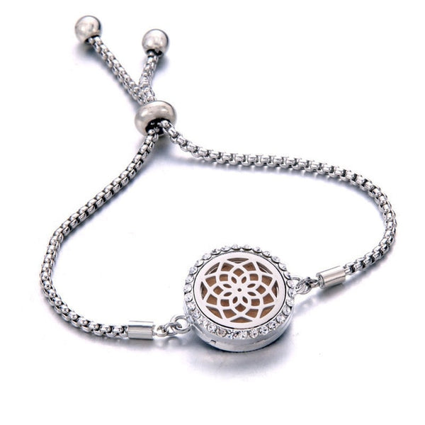 Essential Oil Diffuser Aromatherapy Bracelet Tree of Life Stainless Steel