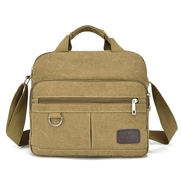 Casual Men's Fashion Canvas Multi=Function Shoulder Bag  Vintage Travel Bags Large Capacity Male Messenger Bag