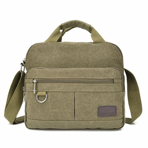 Casual Men's Fashion Canvas Multi=Function Shoulder Bag  Vintage Travel Bags Large Capacity Male Messenger Bag