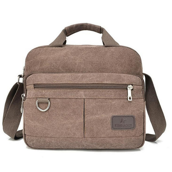 Casual Men's Fashion Canvas Multi=Function Shoulder Bag  Vintage Travel Bags Large Capacity Male Messenger Bag