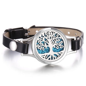 New Tree of Life Aromatherapy Leather Bracelet Essential Oil Diffuser Bracelet