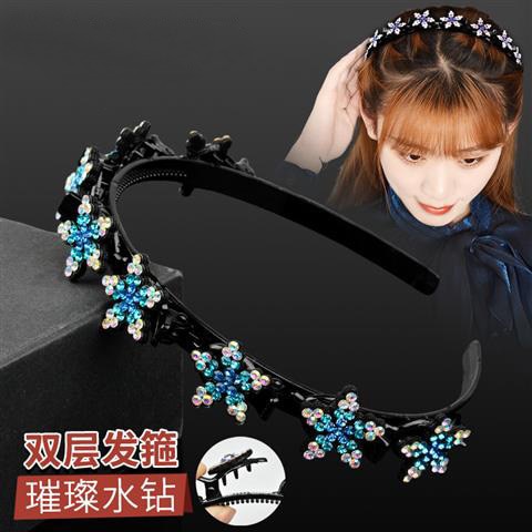 New Hot Sale Explosion Pearl Rhinestone Bangs Clip Headband for Women Girl