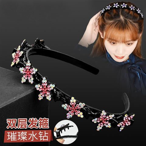 New Hot Sale Explosion Pearl Rhinestone Bangs Clip Headband for Women Girl