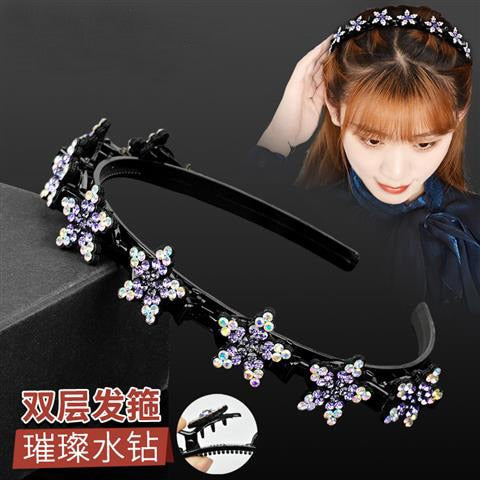 New Hot Sale Explosion Pearl Rhinestone Bangs Clip Headband for Women Girl