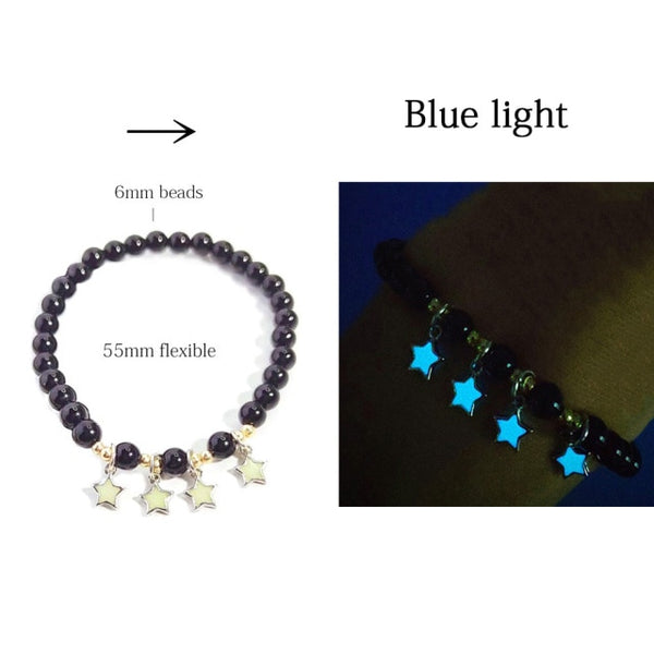 Natural Stone Yoga Healing Luminous Glow In The Dark Bracelet Lotus Charm Beads Bracelet for Men Women Prayer Buddhism