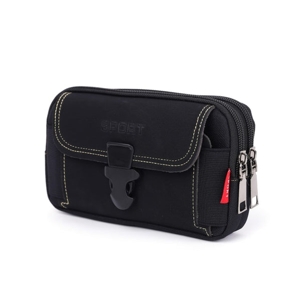 Fashion Men Multi-function PU Leather Fanny Bag Casual Mobile Phone