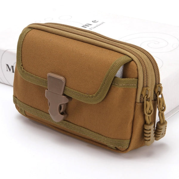 Fashion Men Multi-function PU Leather Fanny Bag Casual Mobile Phone