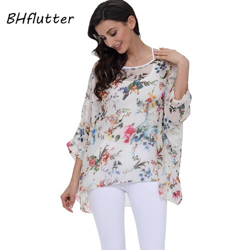 Sexy Batwing Casual Chiffon Blouse 4XL 5XL 6XL Plus Size