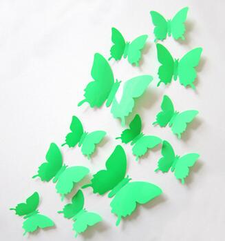 12pcs/Set 3D Creative Black Butterfly Wall Stickers Home Decor