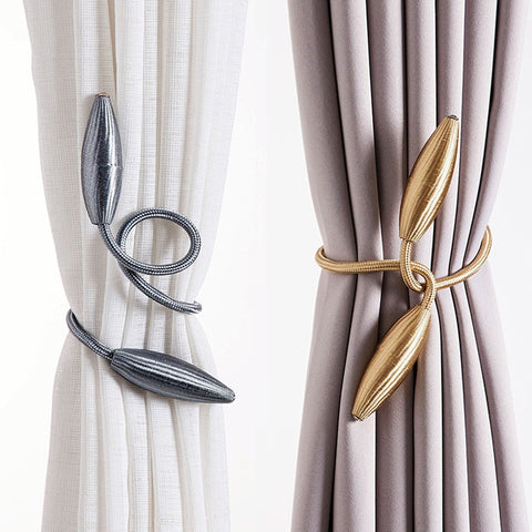 Arbitrary Shape Strong Curtain Tiebacks Plush Alloy